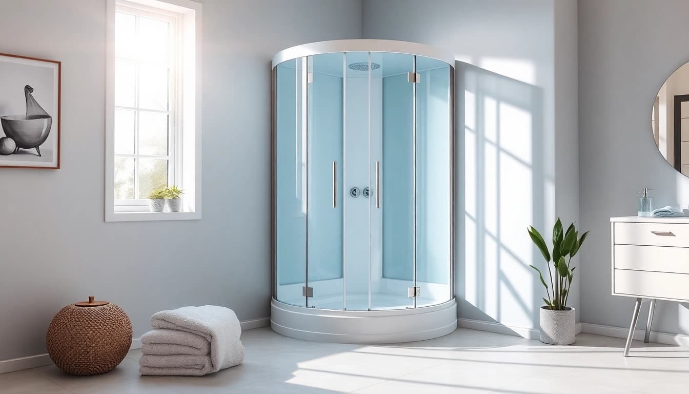 Erleben Sie die elegante sonni Duschkabine in einem modernen Badezimmer mit eleganten Details.