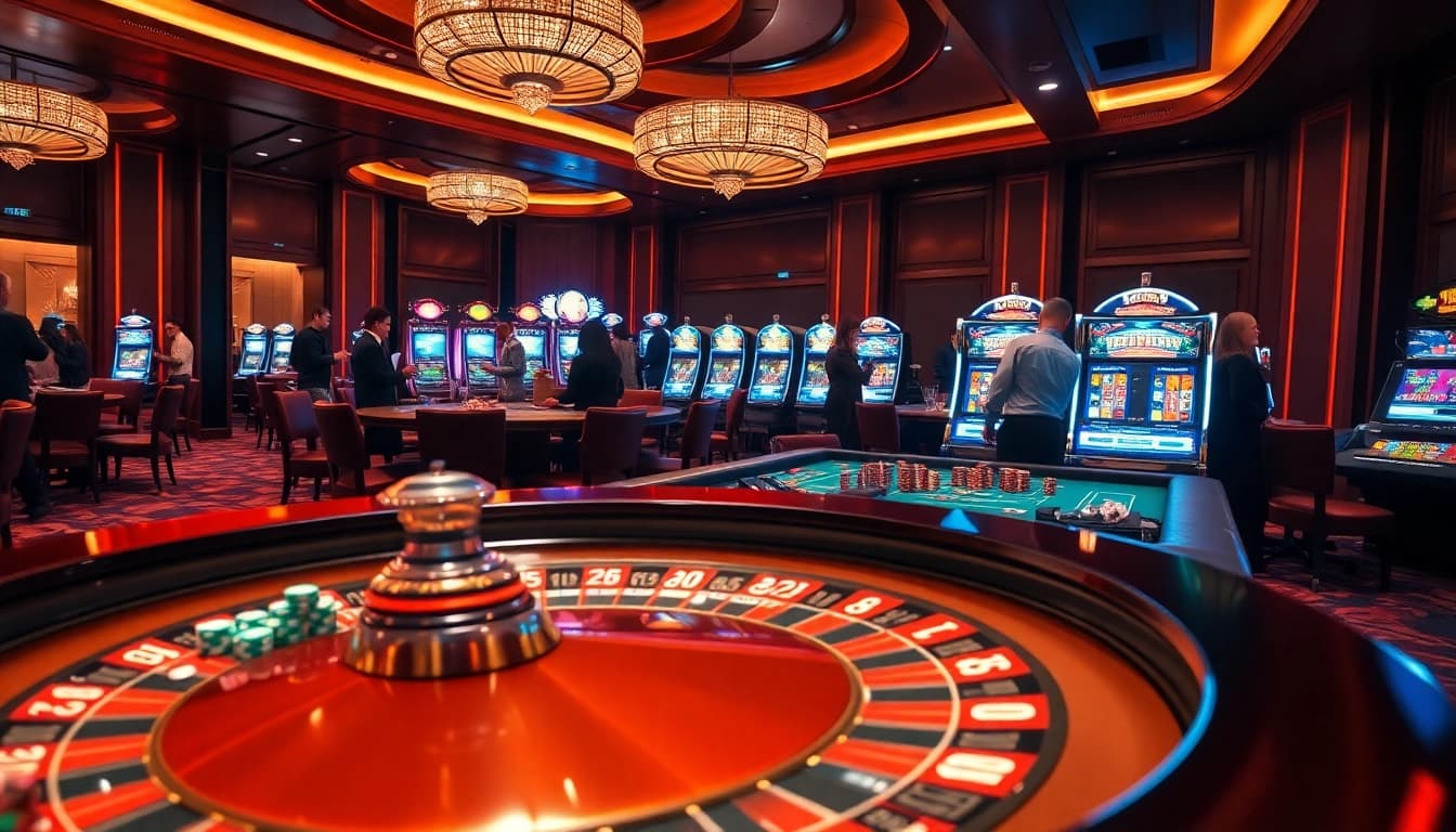 Experience the thrill of kpi4d at a luxurious casino table with vibrant poker chips and elegant décor.