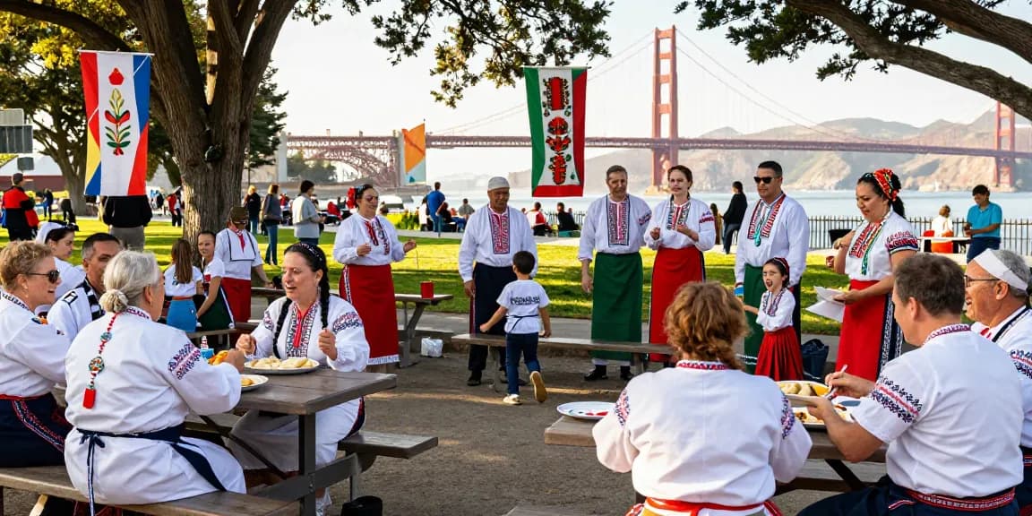 Vibrant Polish community celebration in San Francisco at https://www.sfpol.com/ with traditional foods and cultural activities.