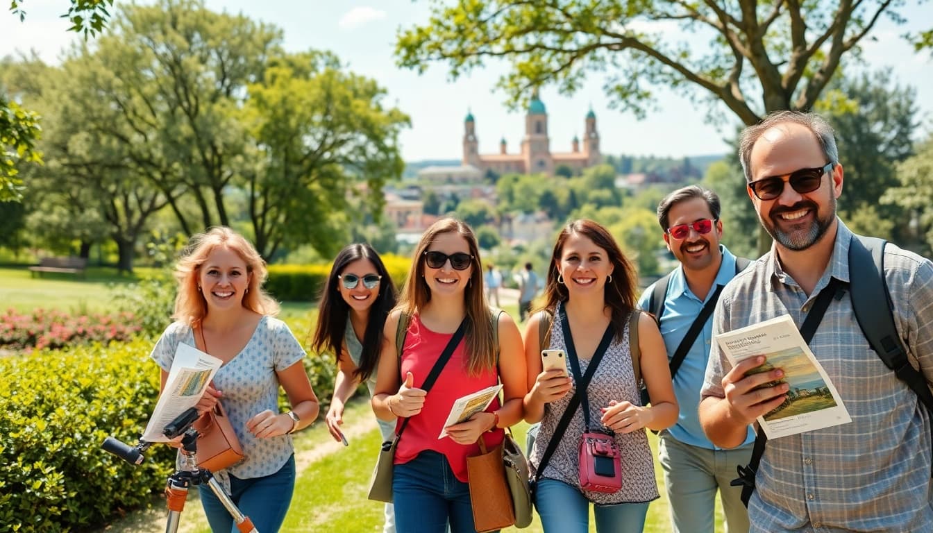Experience Clarksburg tours with local guides among verdant parks and happy tourists!