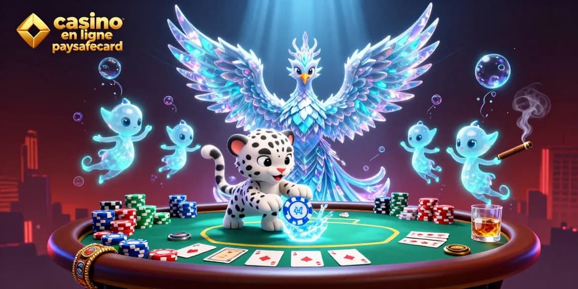 Jouez sur le casino en ligne paysafecard dans une illustration de jeu animée et dynamique.