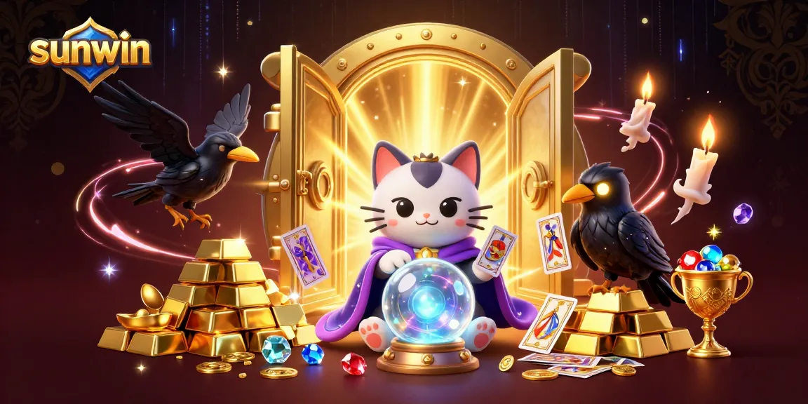 Experience the thrill of winning at sunwin with a captivating casino scene featuring mystical elements.