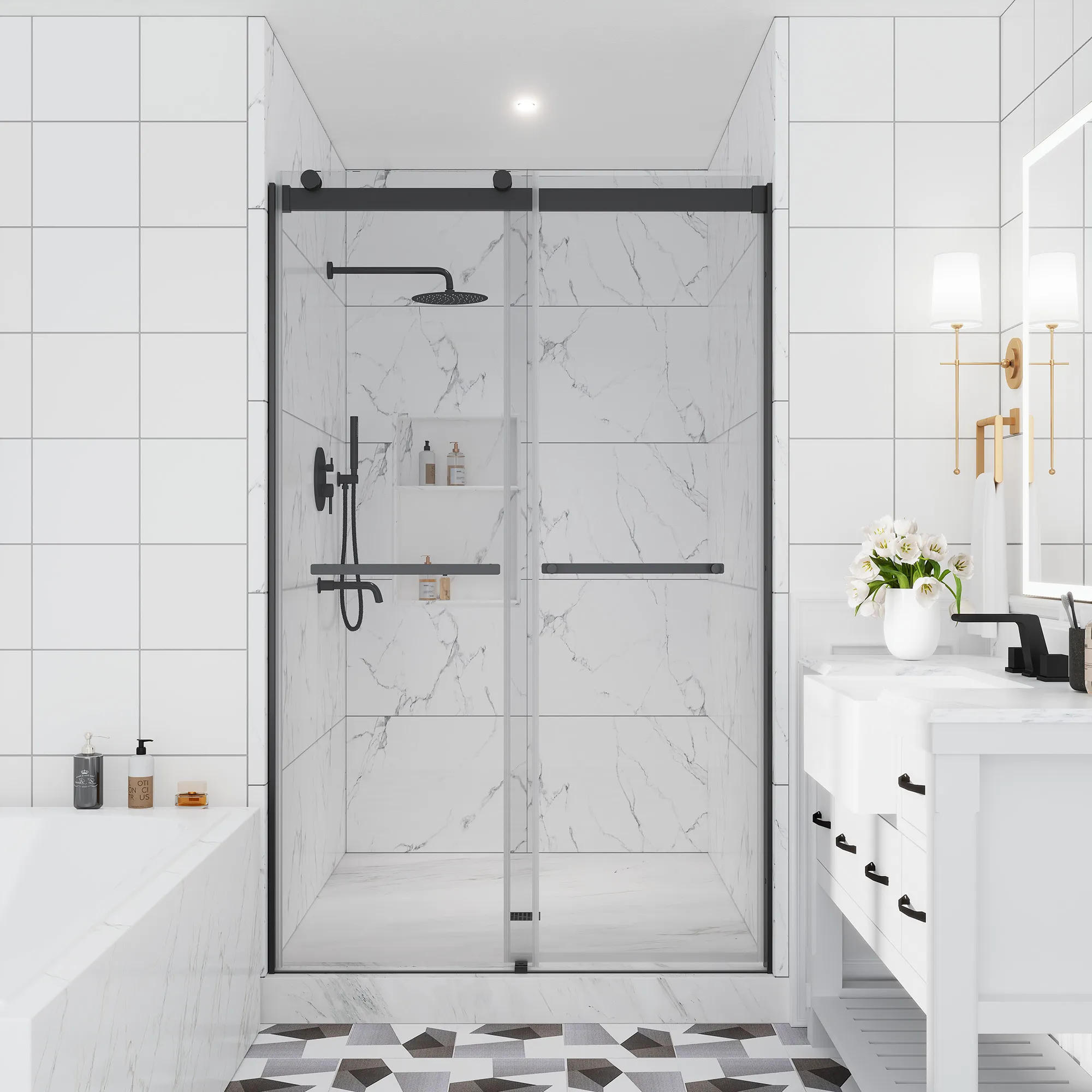 Elegant Bathroom Ideas Featuring Sunney Shower Doors