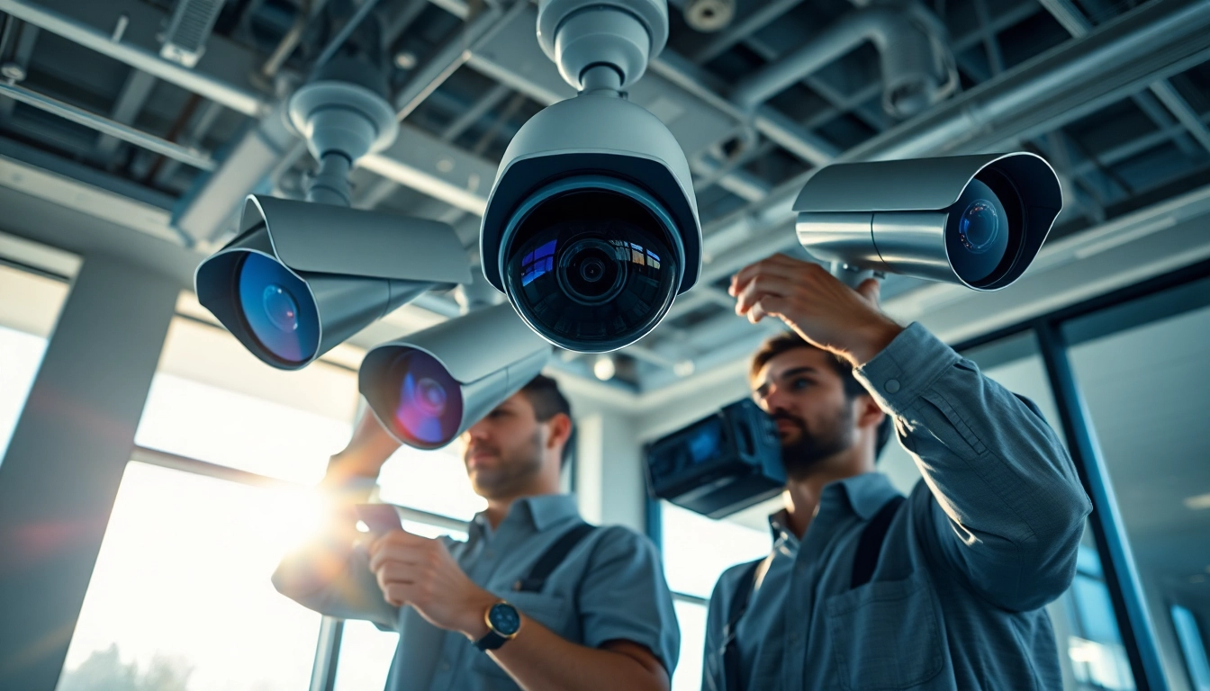 Instalación realizada por un equipo de una empresa de seguridad de confianza que muestra tecnología de vigilancia avanzada.