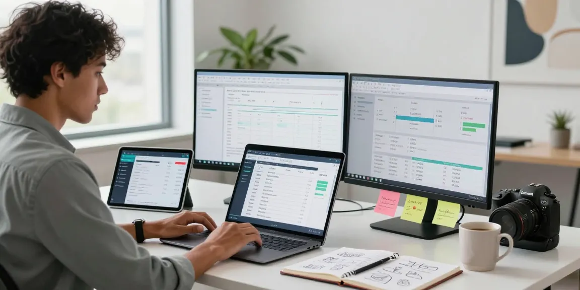 Analyze digital receipts to detect fraud receipt in a modern office environment with advanced technology.
