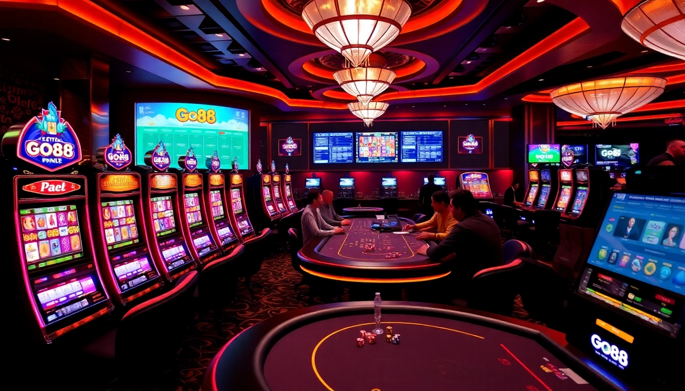 Experience the excitement of Go88 with vibrant gaming tables and thrilling slot machines.
