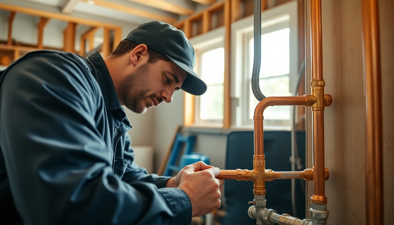 Expert handling whole house repiping services Clearwater FL in a residential setting.