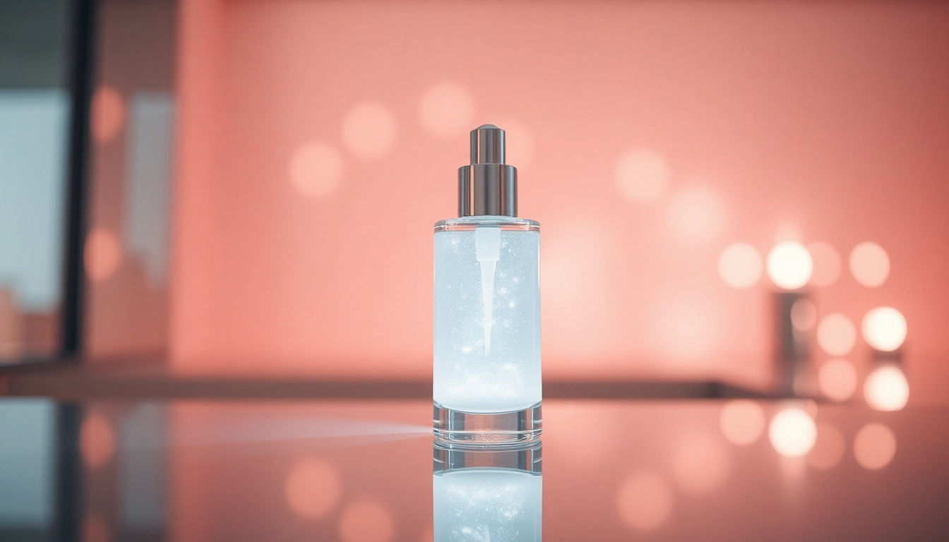 Enhancing skin with Glow Blend through a modern beauty product's luxurious glow.