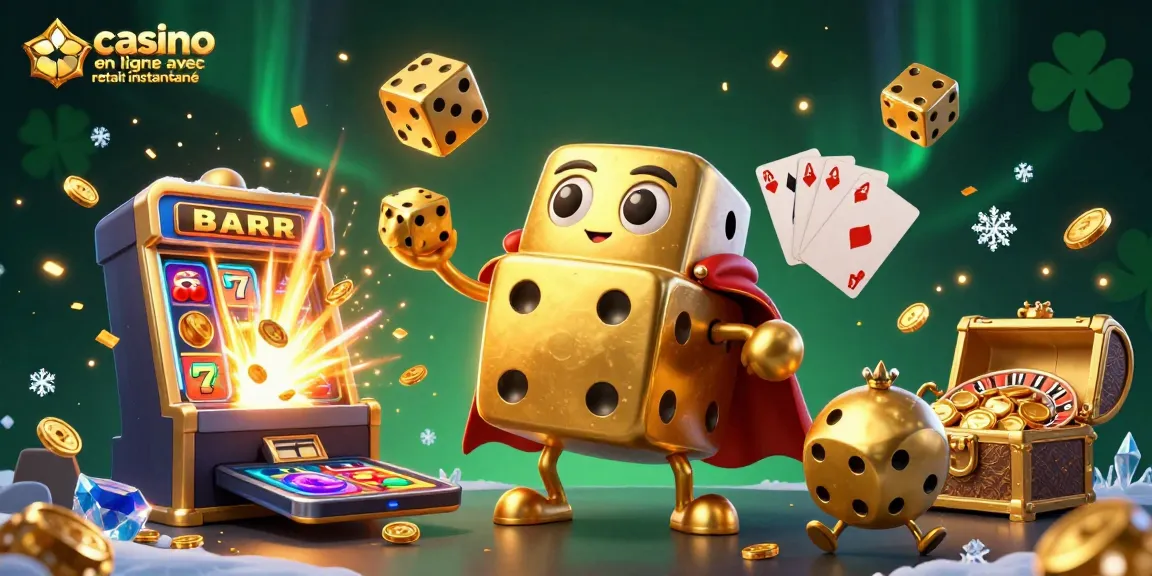 Découvrez le monde captivant du casino en ligne avec retrait instantané grâce à une illustration dynamique.