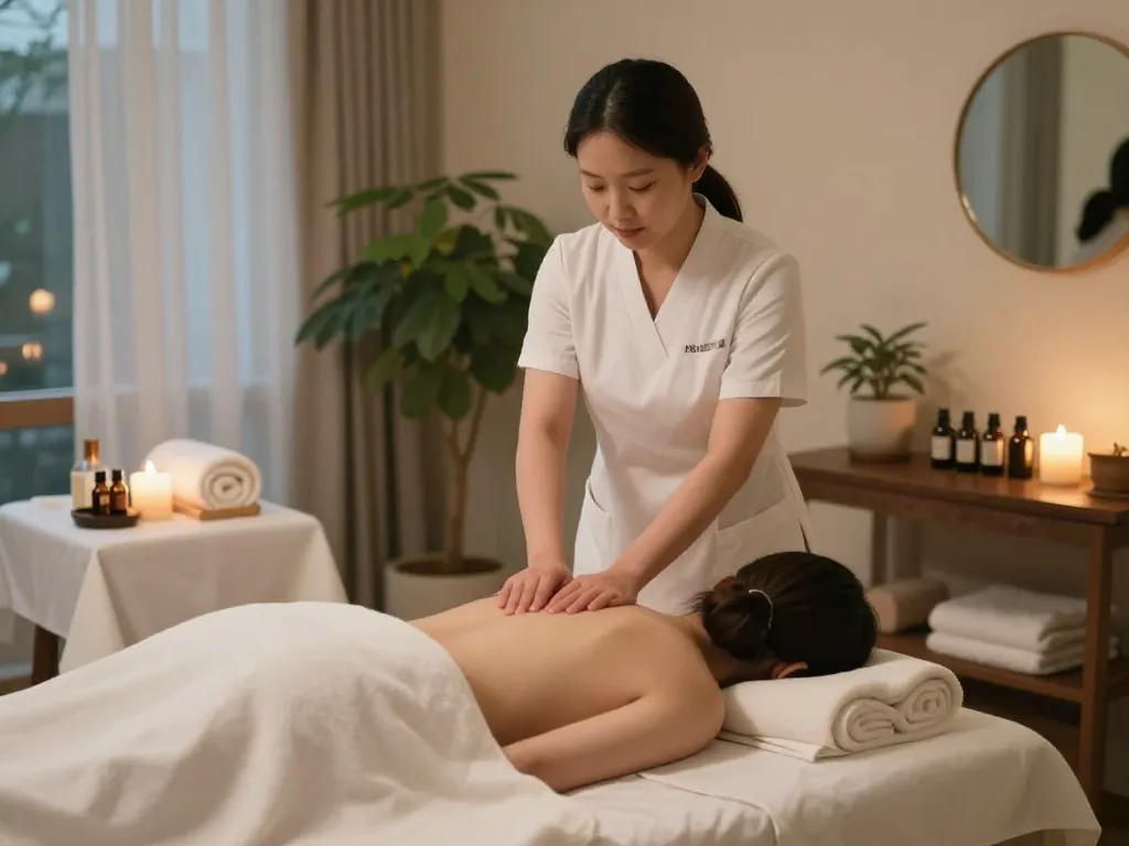 Revitalizing 강남스웨디시 massage therapy in a serene spa setting with a calming atmosphere and luxurious decor.