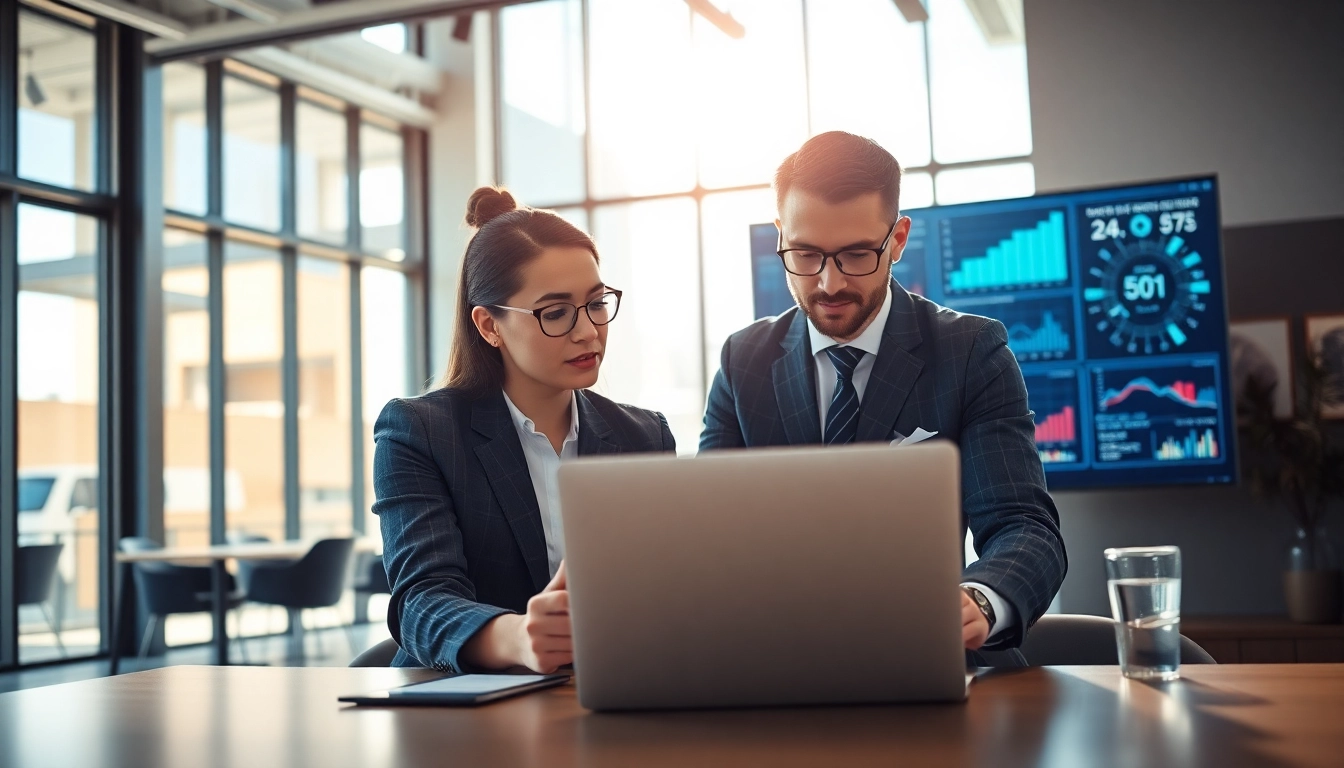 Analyze competitor pricing strategies with business professionals collaborating in a modern office.
