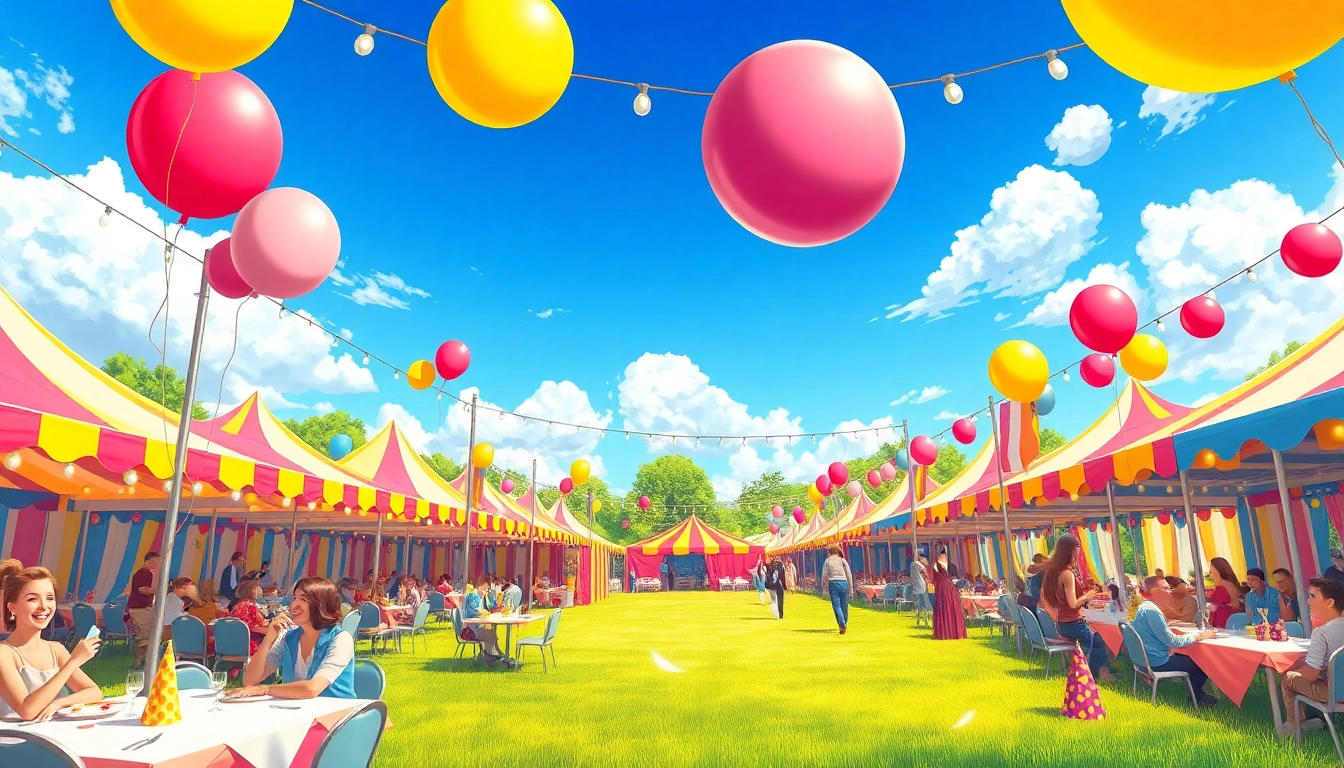 Discover the best Party Rentals Near Me showcasing vibrant decorations and joyful guests.