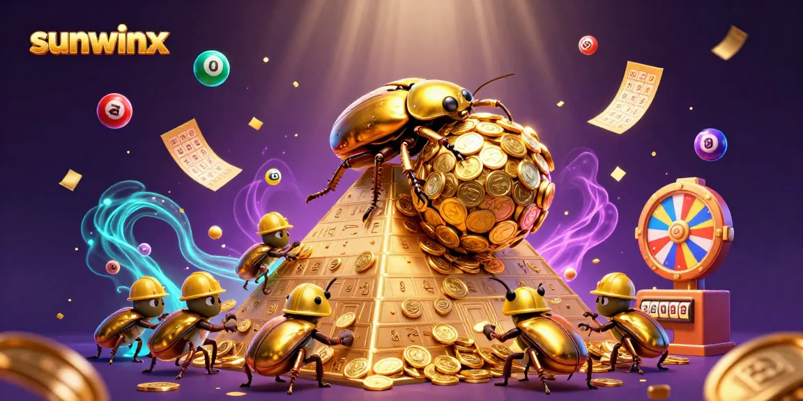 Experience exciting gameplay with sunwinx in this vibrant 3D casino-inspired scene.