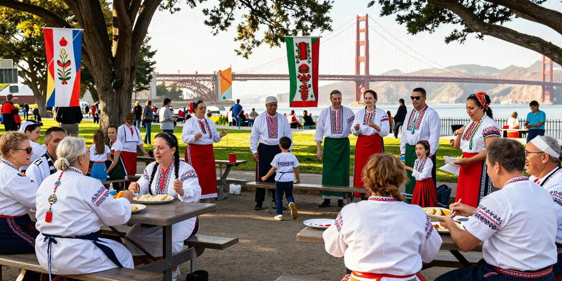 Vibrant Polish community celebration in San Francisco at https://www.sfpol.com/ with traditional foods and cultural activities.