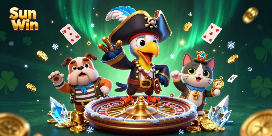 Experience thrilling gameplay with Sun Win amid vibrant casino elements and dynamic characters.