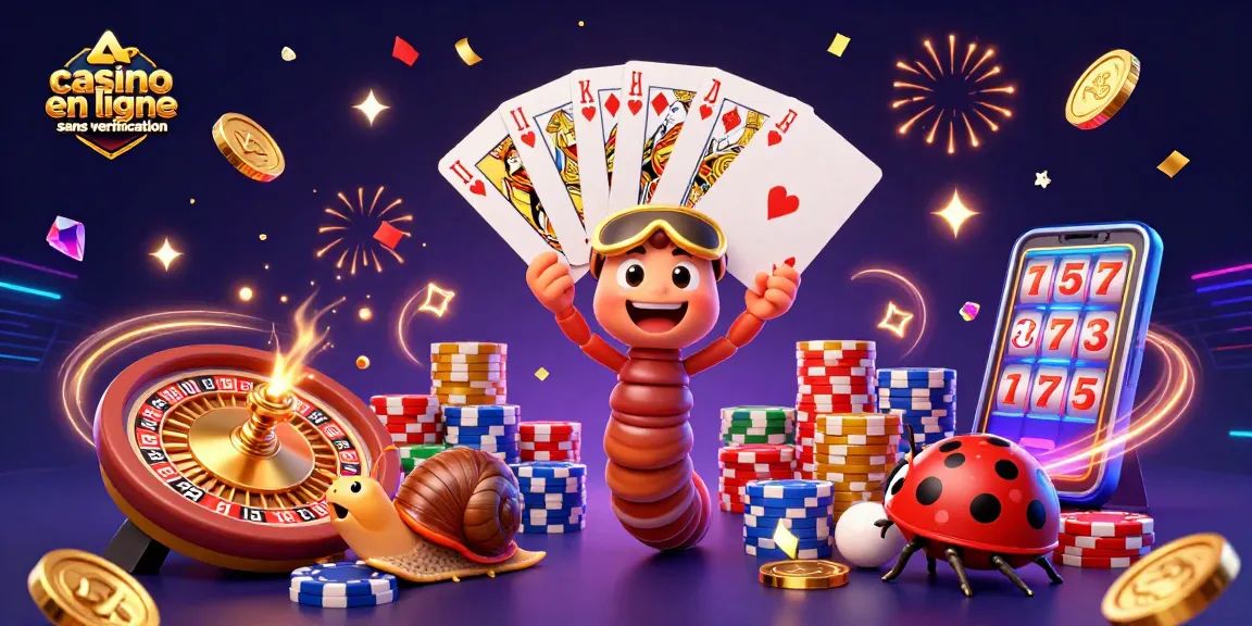 Jouez au casino en ligne sans vérification avec des personnages animés et des éléments de jeu étincelants.