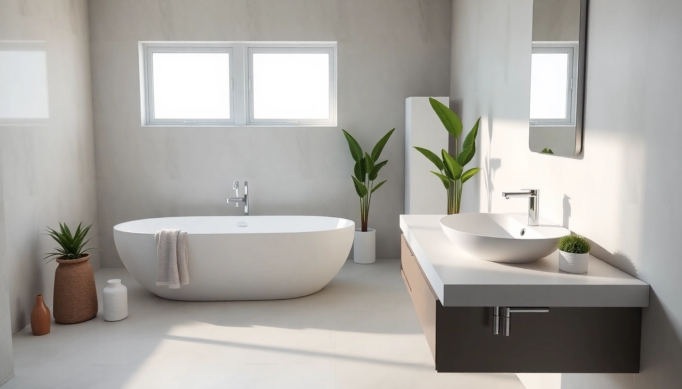 Sonni sanitär GmbH bietet moderne Badezimmerlösungen in einem eleganten, minimalistischen Stil.