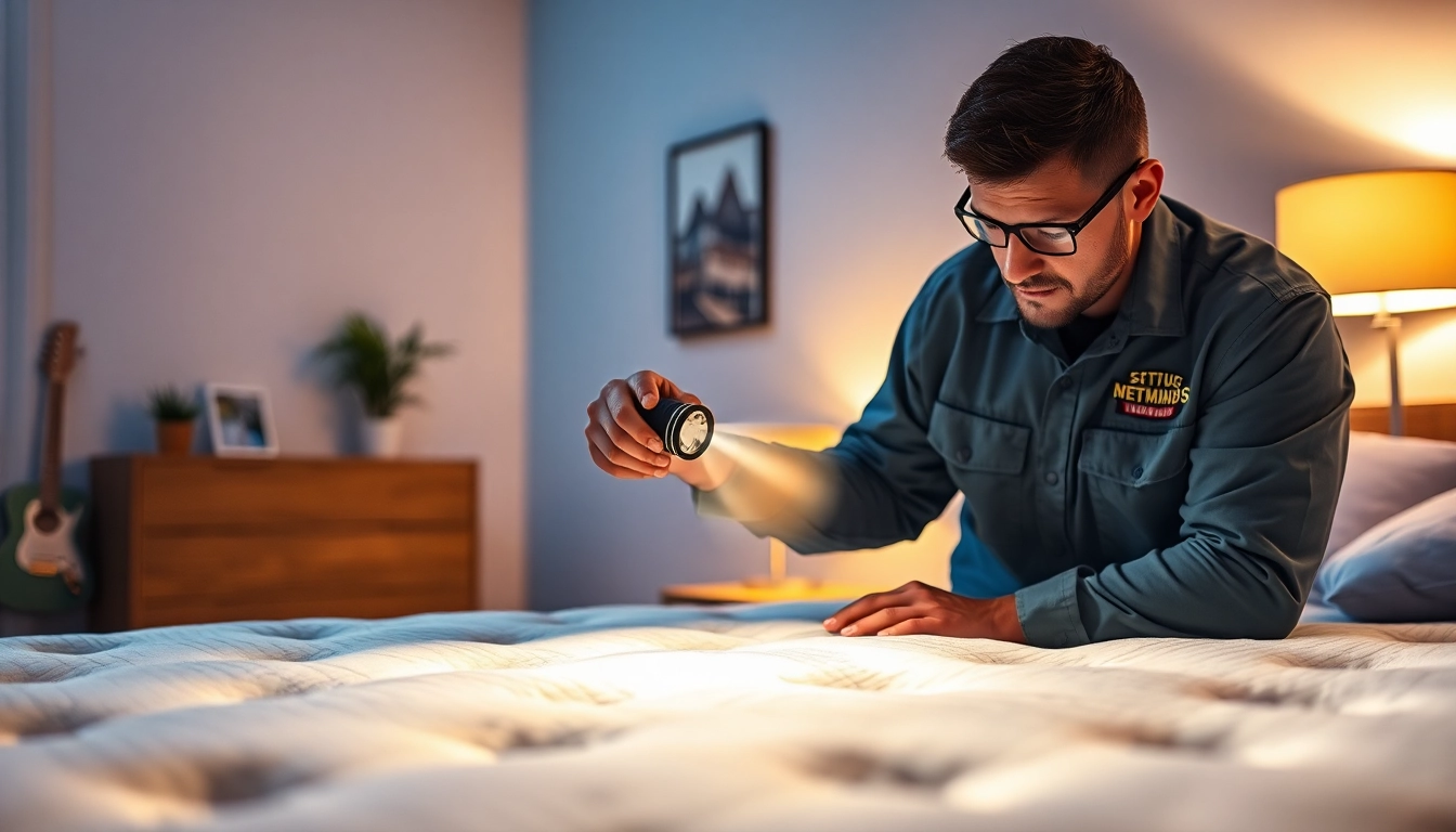 Waukesha bed bug exterminators conducting a thorough inspection in a home to ensure safety.