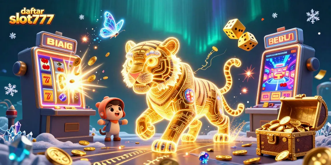 Spin to win with daftar slot777, featuring a vibrant casino scene with immersive slot machines and energy.
