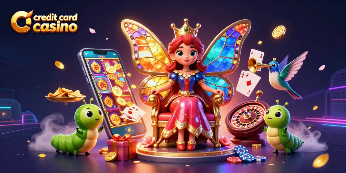 Experience the excitement at a credit card casino with animated characters and vibrant gaming action!