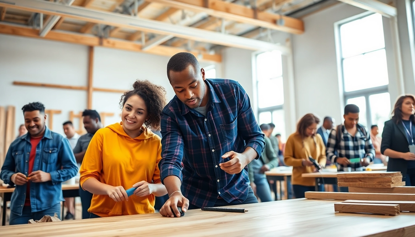 Enhancing skills through construction training programs in an engaging classroom environment.