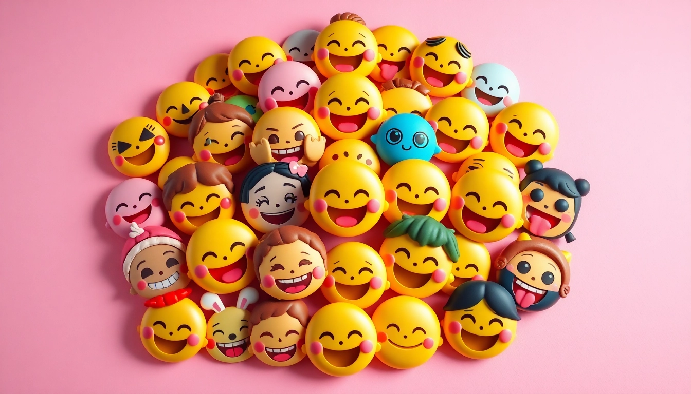 Engaging display of tiktok emojis highlighting various expressions and themes in a colorful design.