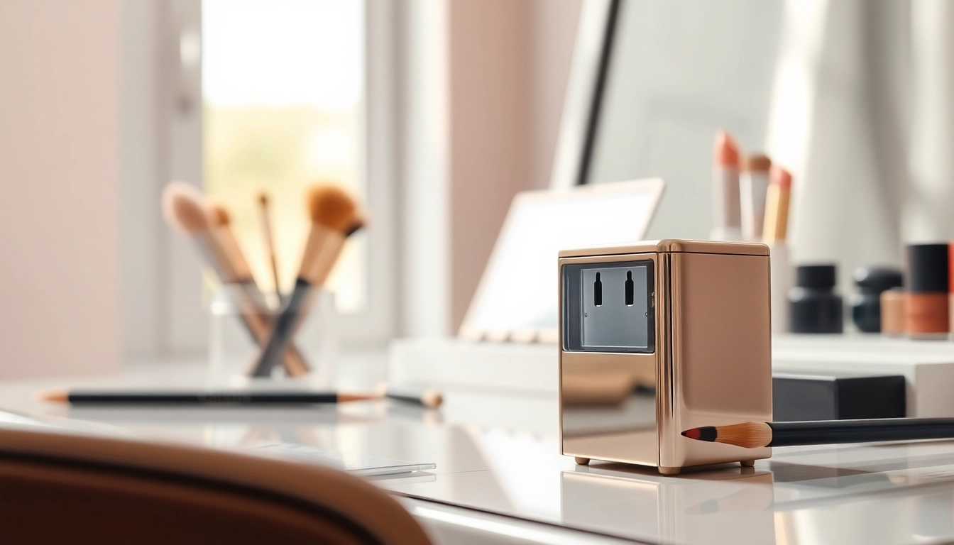 Revitalize your makeup collection with this premium makeup pencil sharpener, showcasing its sleek design.