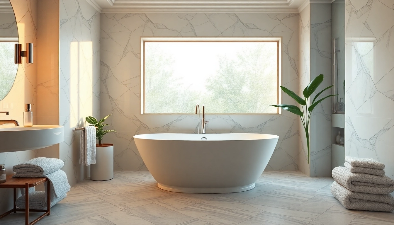 Transform your home with elegant bathrooms showcasing a freestanding bathtub and serene vibes.