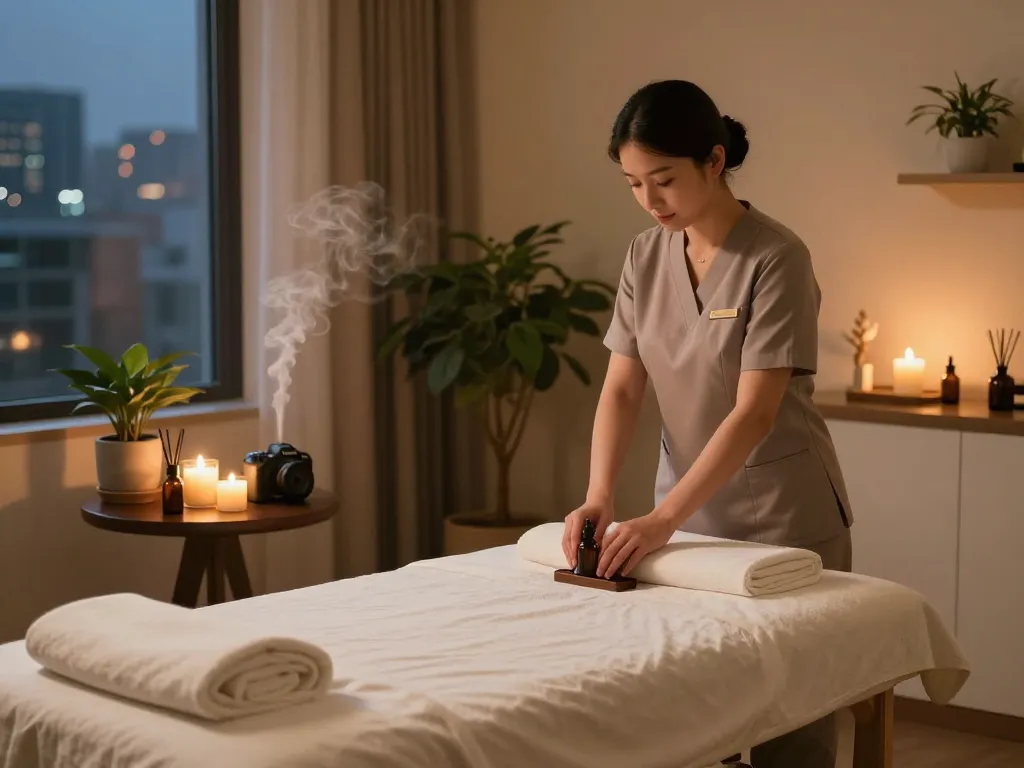 Experience tranquil 인천 출장마사지 at a serene hotel setting with soothing ambiance and professional service.