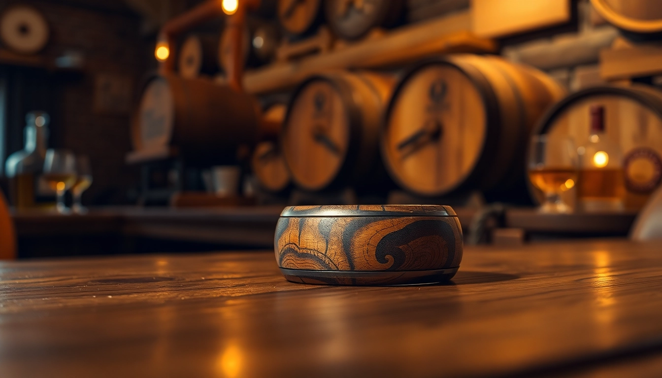 Handcrafted Whiskey Barrel Wedding Bands: Timeless Elegance and Unique Style