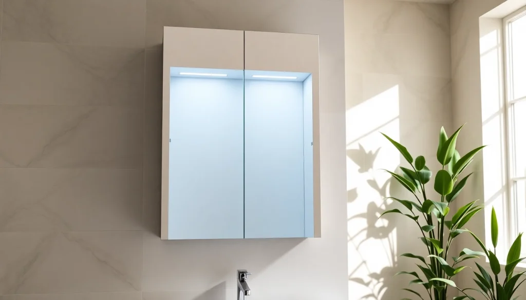 Erleben Sie den modernen sonni Spiegelschrank mit LED-Beleuchtung und stilvollem Design.