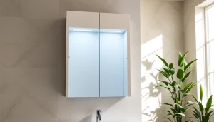 Erleben Sie den modernen sonni Spiegelschrank mit LED-Beleuchtung und stilvollem Design.