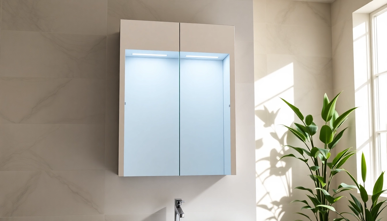 Erleben Sie den modernen sonni Spiegelschrank mit LED-Beleuchtung und stilvollem Design.