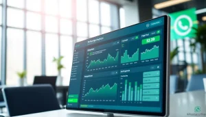 Ultramsg interface showcasing WhatsApp API messaging analytics on a professional dashboard.