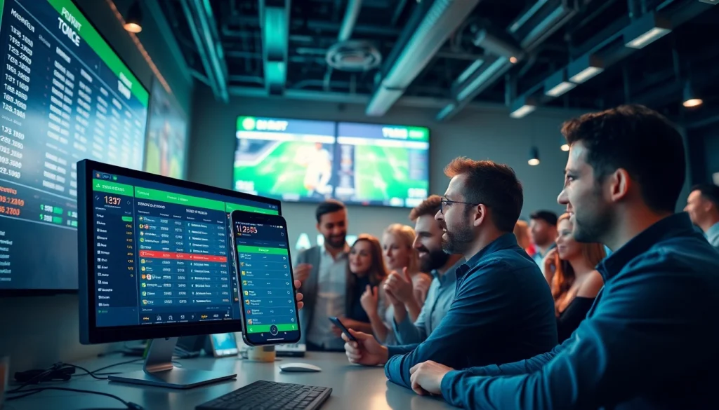 Engaged bettors exploring the best sports betting sites for Brazil on modern devices.