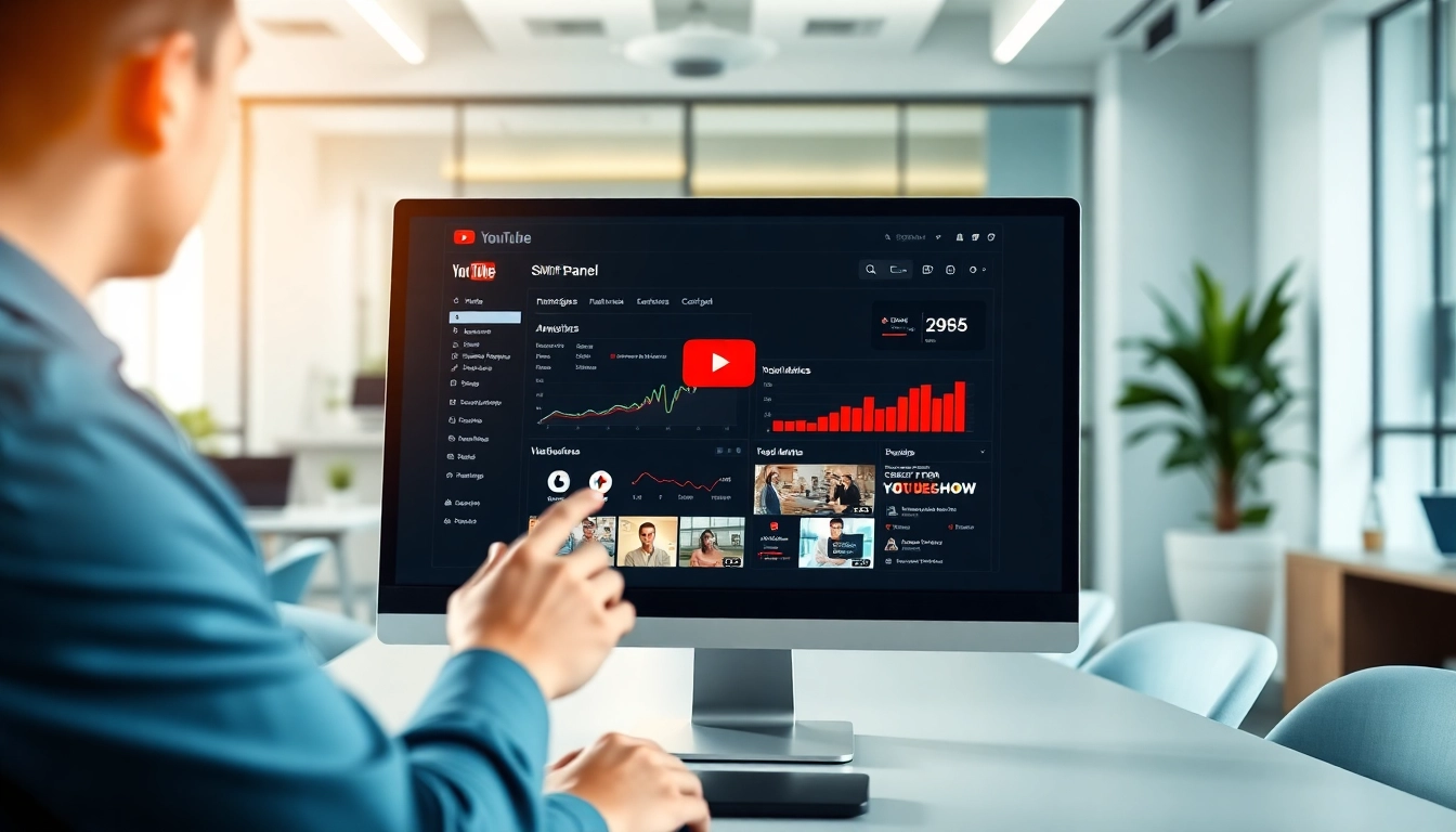 Boost engagement effectively with a professional YouTube SMM panel interface displayed on a computer.