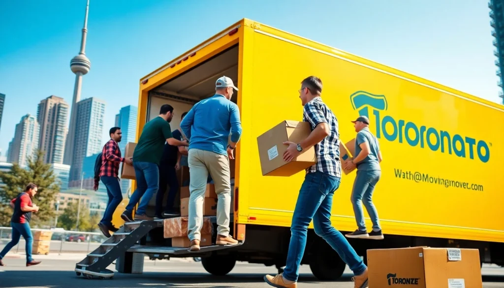 Professional Toronto movers efficiently packing a moving truck in Toronto.