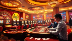 Experience the thrill of casino gaming at nhà cái nh88 with vibrant slot machines and high-stakes poker.