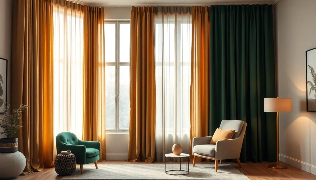 Elegante gordijnstof voor stijlvolle gordijnen in een modern interieur.