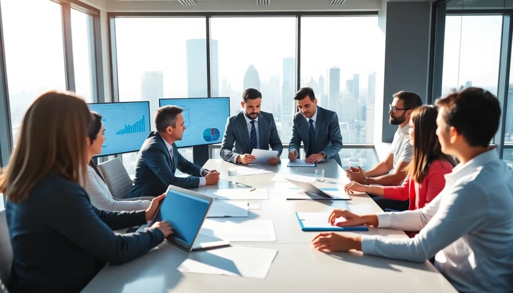 Engaging team discussion on Acquisition Planning in a modern office environment.