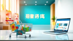 현대 디지털 마켓플레이스에서 다채로운 디자인의 상품권카드를 생생하게 보여주는 모습과 온라인 쇼핑