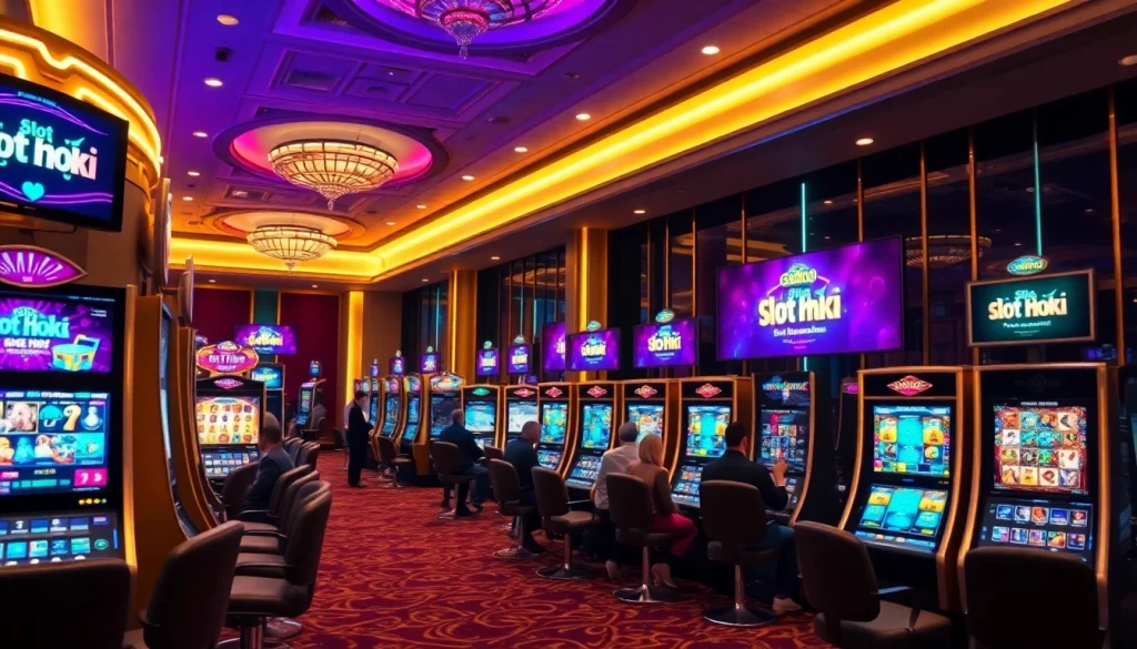 Experience the thrill of slot hoki at a modern online casino with vibrant slot machines.