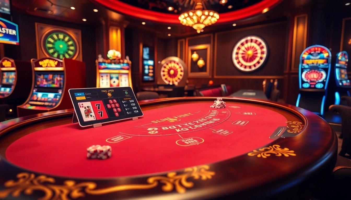 Engaging online casino scene on Babu88.global featuring blackjack table and vibrant gaming elements.