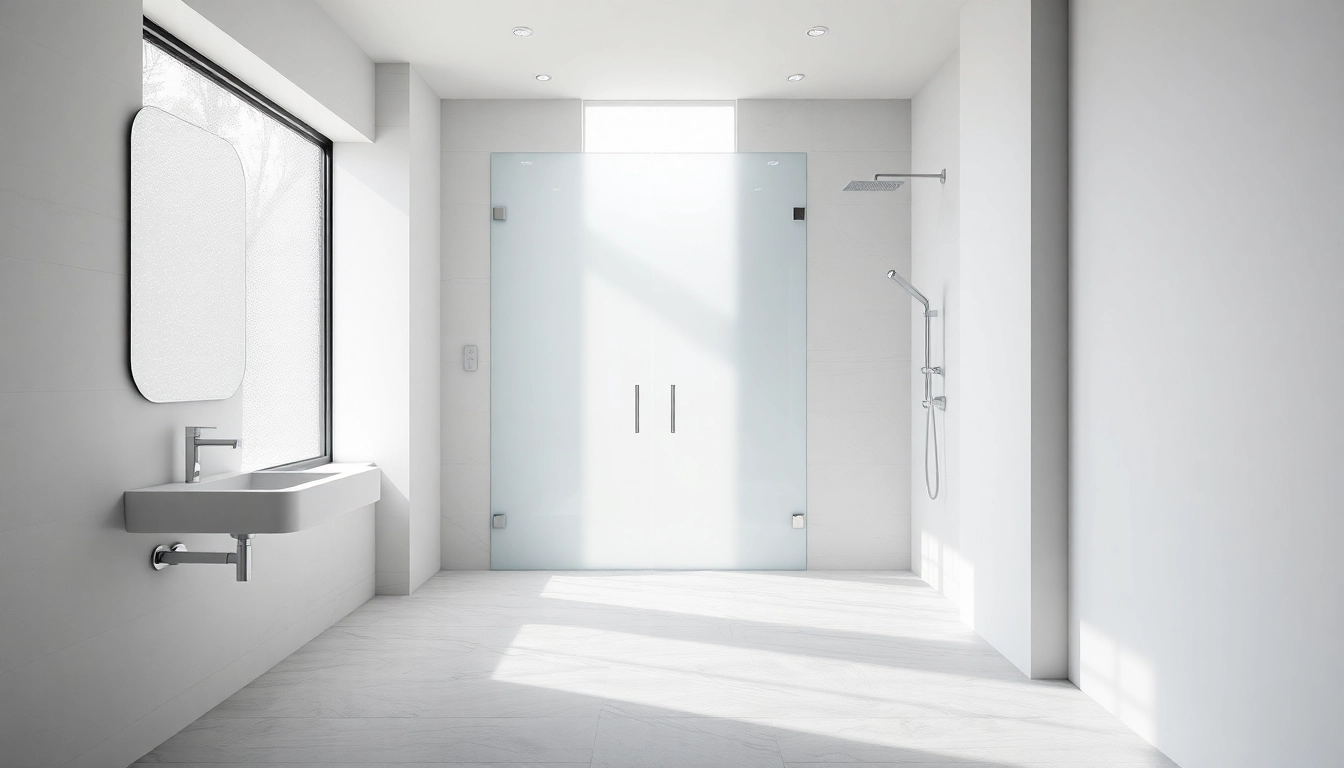 Showcasing elegant sunney shower doors in a modern bathroom setting with natural lighting.