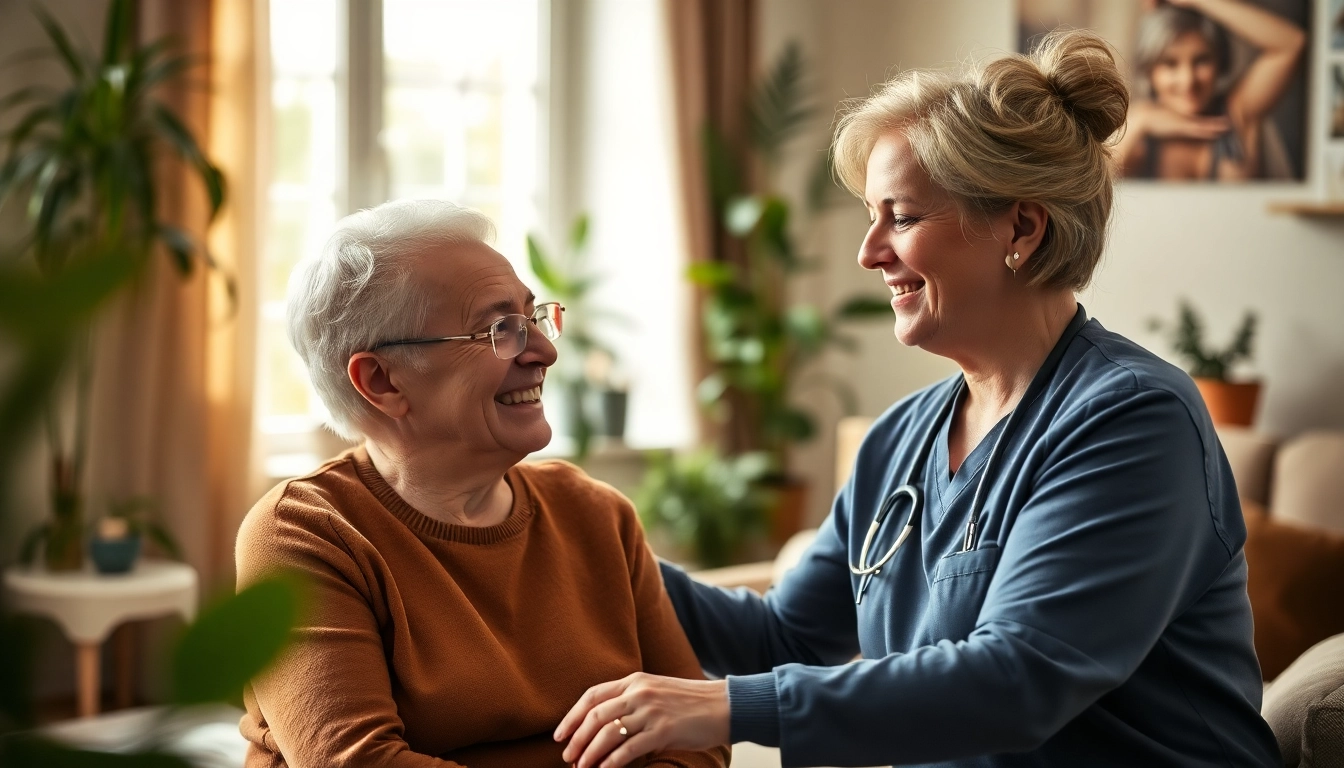 Senior caregivers austin tx providing compassionate assistance in a cozy living room setting.