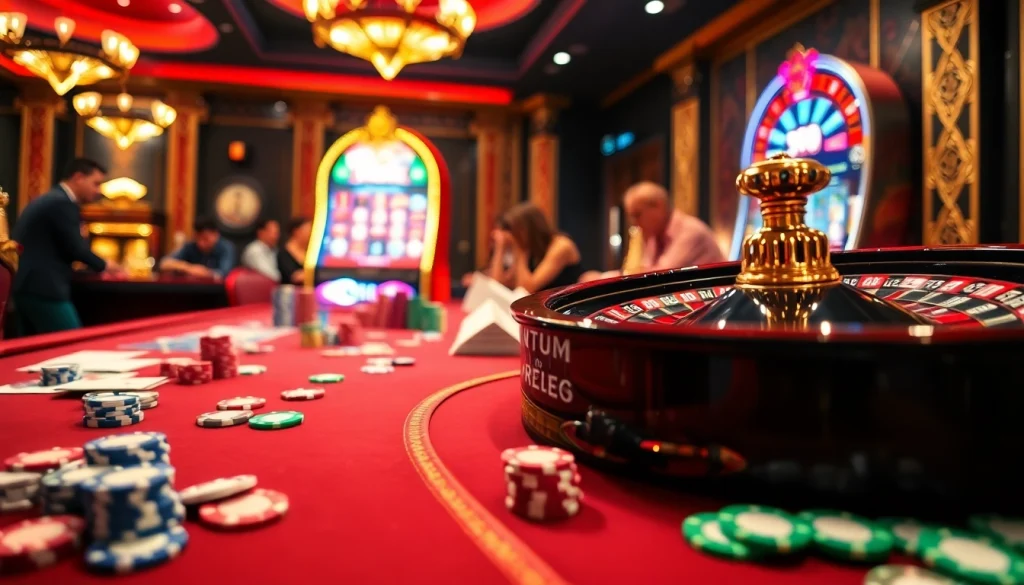 Exciting casino gameplay at https://shbet.law/ with vibrant chips and a roulette wheel.