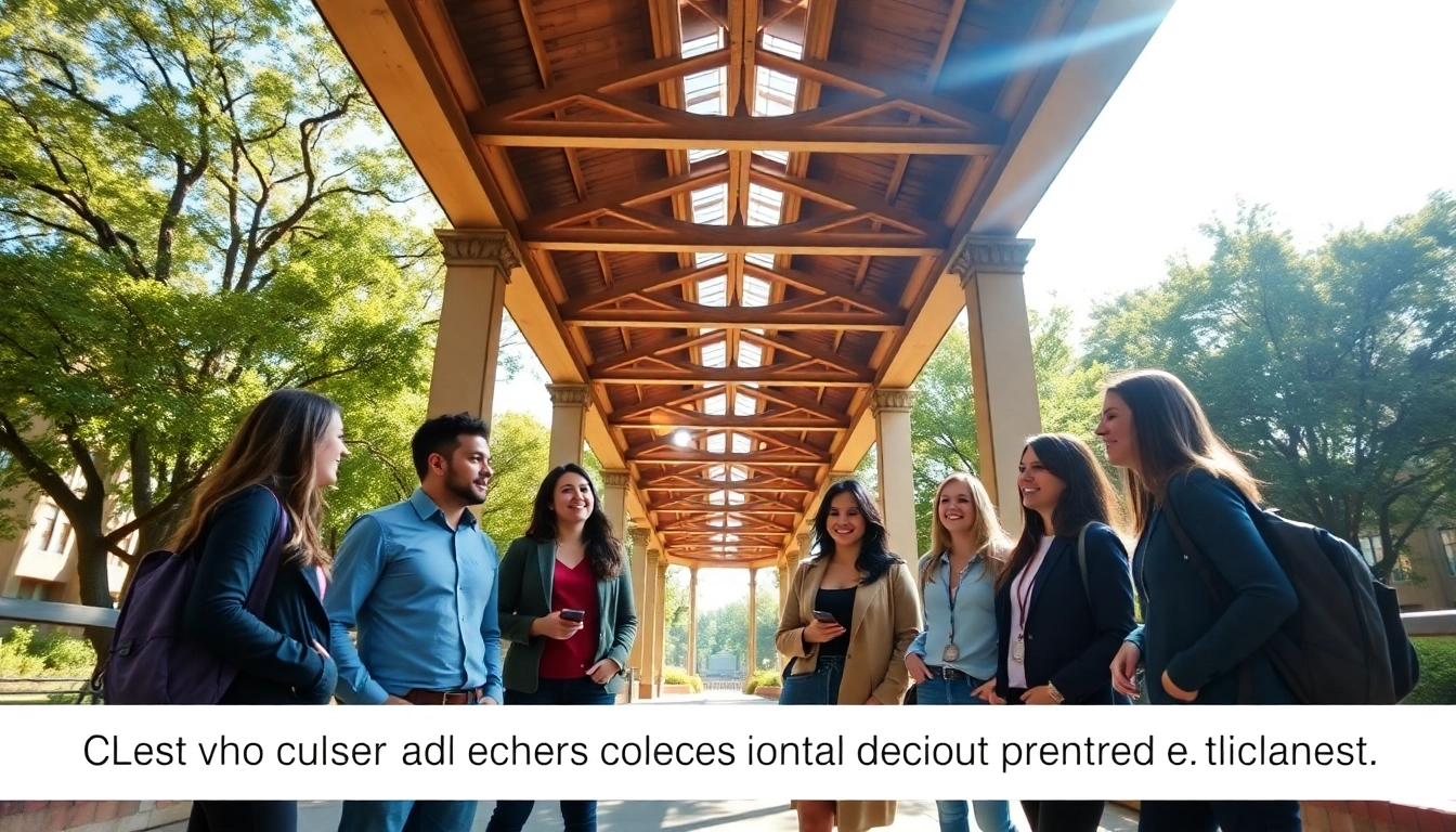 Students planning their future at the texas college bridge, showcasing enthusiasm and collaboration.