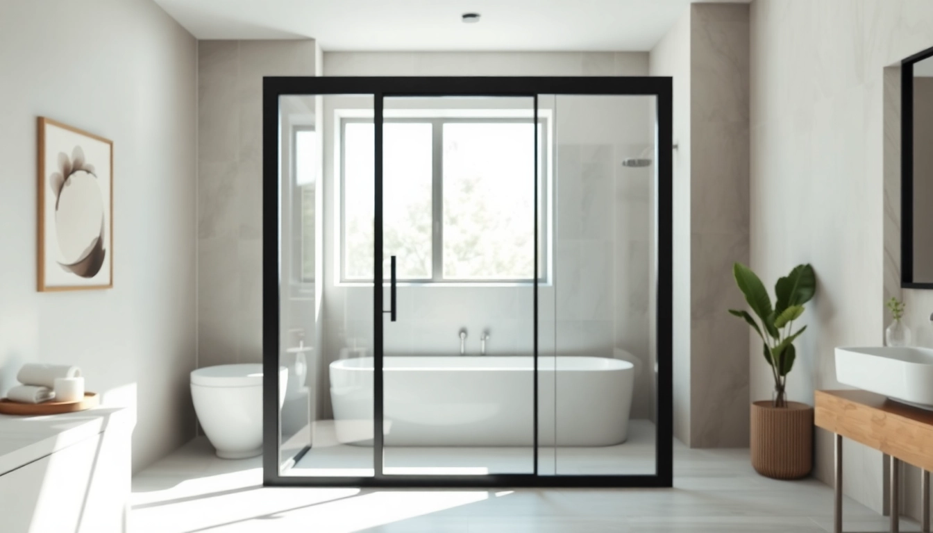 Transform your bathroom with a stylish shower door black frame that offers elegance and modern charm.