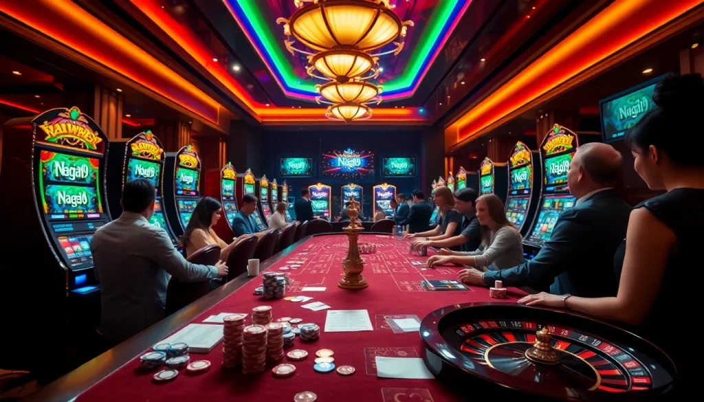 Naga169 RTP slot showcased on vibrant casino machines, highlighting thrilling gameplay.