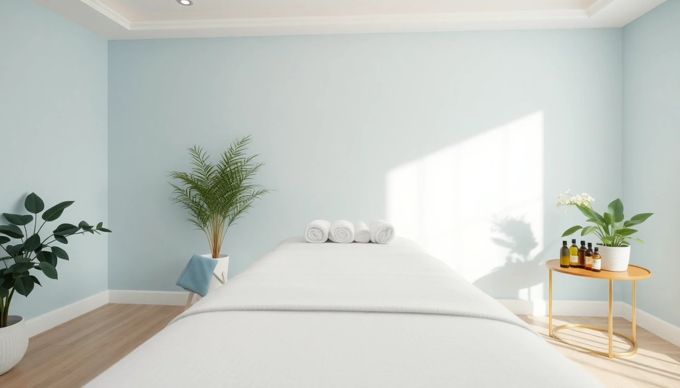 편안한 색상과 전문적인 설정이 어우러진 진정한 치료실에서 고요한 속초마사지 분위기를 경험해 보세요.